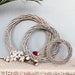 Elegant White Wicker Round Christmas Garland with Rattan Design