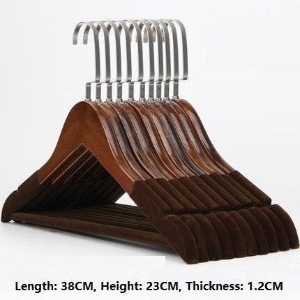 Premium Wide Wooden Hangers Set - 10 Luxurious Pieces for Your Closet