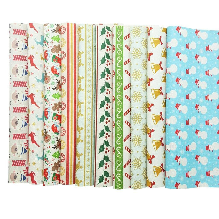Christmas Bow Leather Crafting Sheets for Creative Holiday Projects