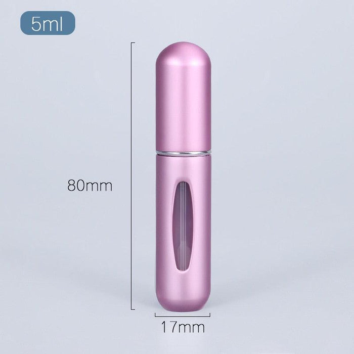 5ml Portable Perfume Atomizer: Sleek Aluminum Spray Bottle for On-the-Go Beauty