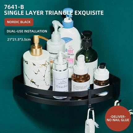 Stylish Wall-Mounted Bathroom Organizer in Premium Space Aluminum: A Luxurious Storage Solution