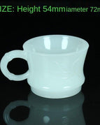 White bamboo cup