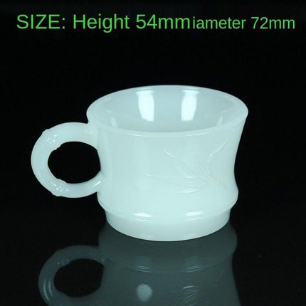 Sophisticated White Jade Glass Coffee Cup Set - Elevate Your Drinking Experience