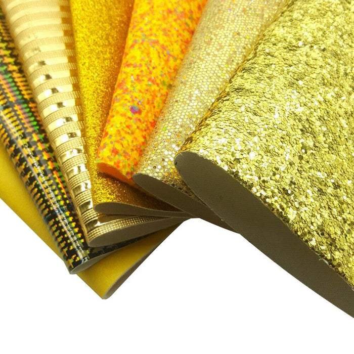 Golden Faux Leather Crafting Sheets - Unleash Your DIY Creativity!