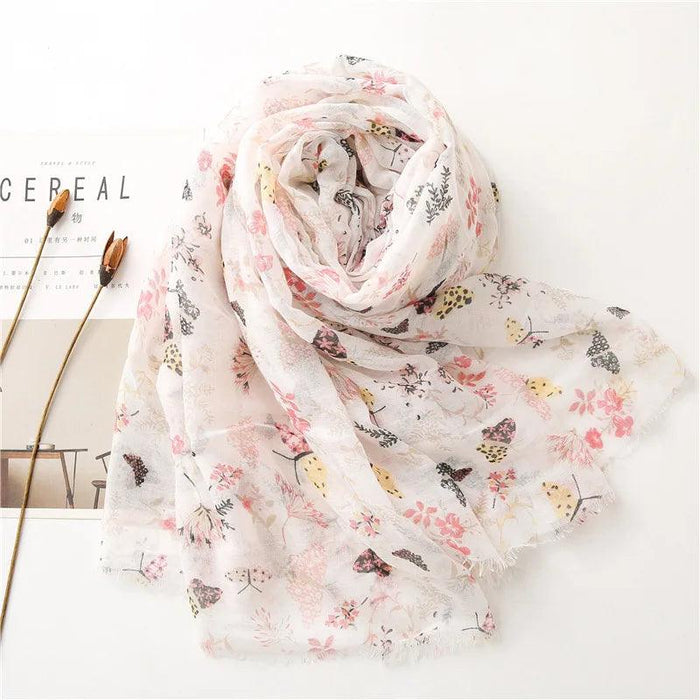 Luxurious Blue Porcelain Cashmere Blend Shawl - The Perfect Accessory for Any Occasion