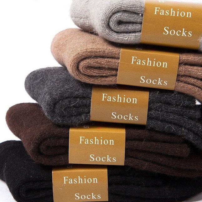 Cozy Men's Winter Wool Socks Set | 5 Pairs for Ultimate Warmth and Style