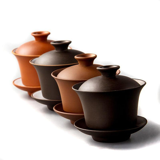 Elegant Solid Color Porcelain Gaiwan Tea Set - Chinese Kung Fu Tea Brewing Kit