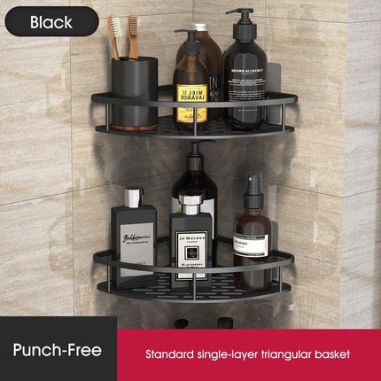 Stylish Wall-Mounted Space Aluminum Shower Organizer: Premium Bathroom Caddy
