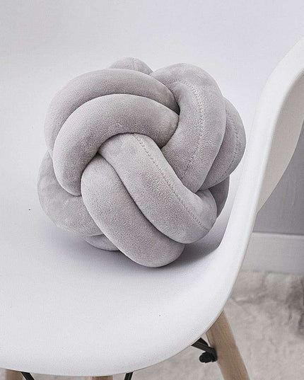 Delightful Handcrafted Emerald Knot Pillow - Luxurious Plush Accent for Every Space