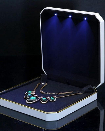 LED Jewelry Display Organizer Box for Elegant Showcase