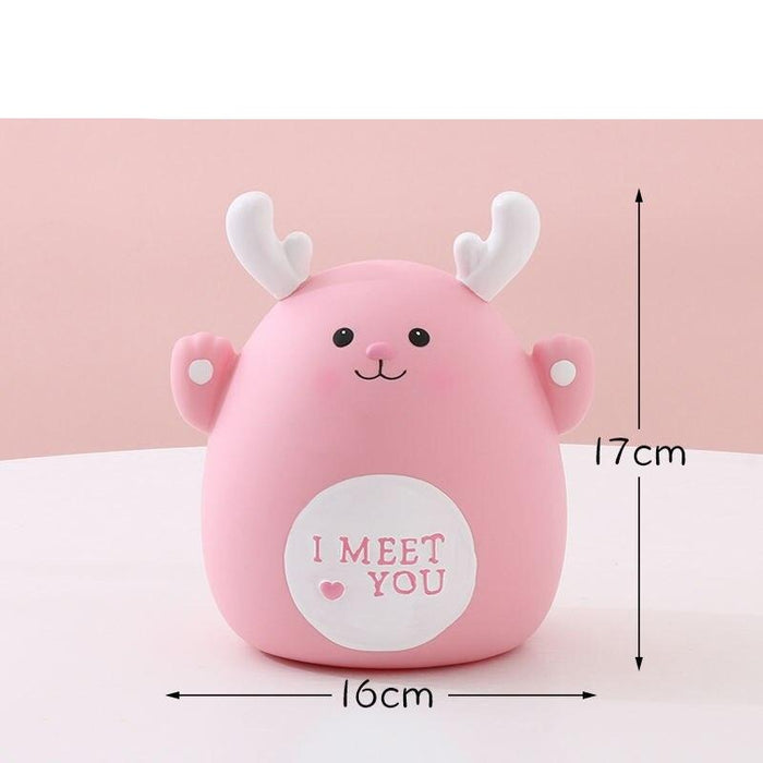 Exclusive Cartoon Animal Piggy Bank: Adorable, Drop-Proof Money Keeper for Wealthy Young Ones