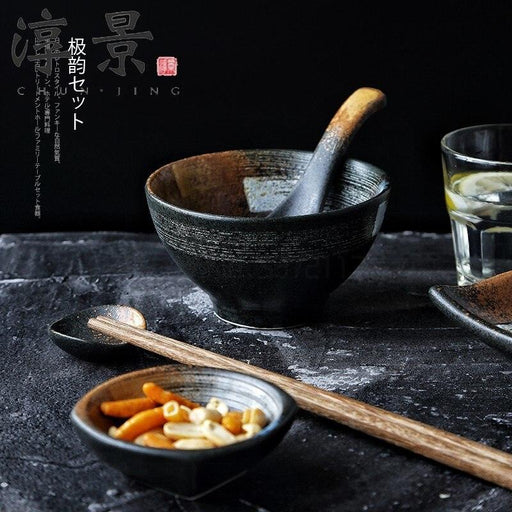 Elegant Vintage Japanese Ceramic Tableware Set - Chic Antique Dining Collection