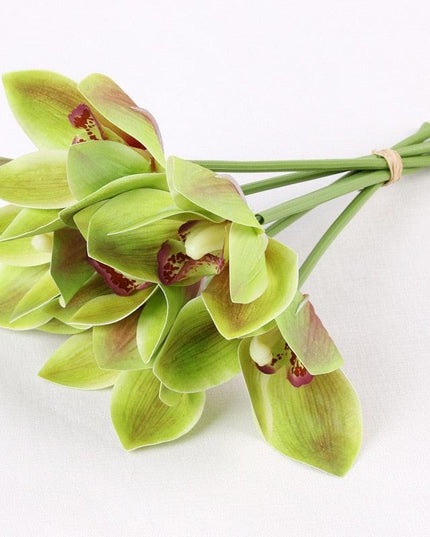 Orchid Elegance: Luxurious Real Touch Bouquet Set