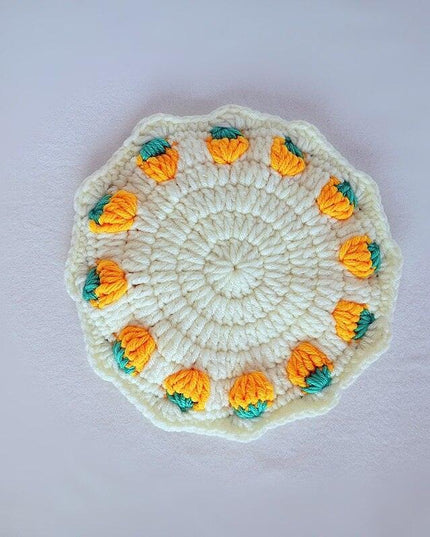 Adorable Strawberry Knit Coaster Set - Whimsical Table Protector and Home Decor Essential