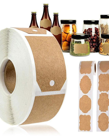 Charming Retro Kraft Paper Labels for Stylish Kitchen Organization