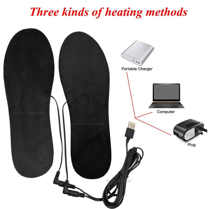 Rechargeable Carbon Fiber USB Heated Insoles for Ultimate Winter Comfort
