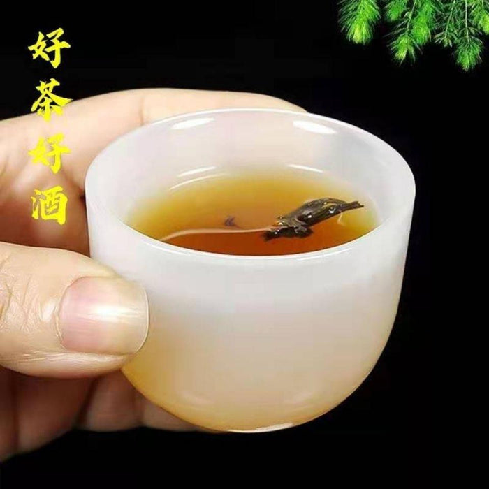 Indulge in Exquisite Tea Moments with the Opulent Jade Tea Cup Kung Fu Tea Set