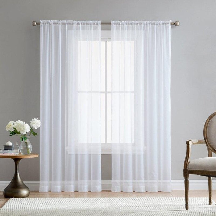 Chic White Sheer Voile Curtains for Elegant Home Interiors