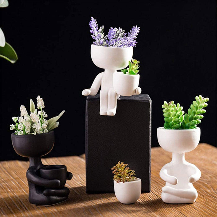 Modern Ceramic Humanoid Plant Holder with a Unique Touch