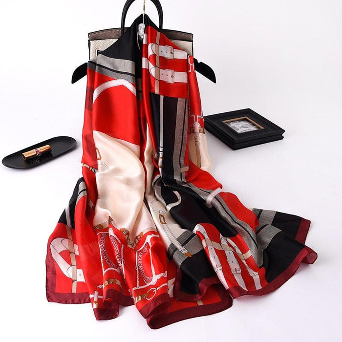 Elegant Summer Botanica Silk Scarf: Effortless Chic for Your Wardrobe