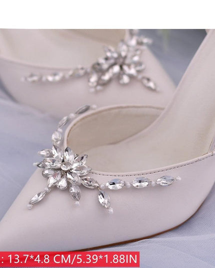 Bridal Rhinestone Footwear Clips - Luxurious Wedding Accessories for Elegant Shoes