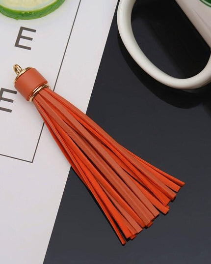 Vibrant 5-Piece Faux Leather Tassel Fringe Set for Creative Jewelry and Craft Projects