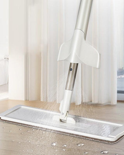 Revolutionary Stainless Steel 2in1 Mop System with Built-in Spray and Hands-Free Scraper