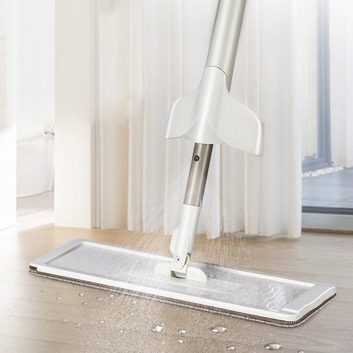 2in1 Stainless Steel Mop with Hand-Free Scraper and Sprayer