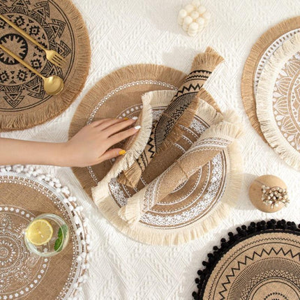 Sophisticated Round Linen Placemat for an Elevated Dining Experience