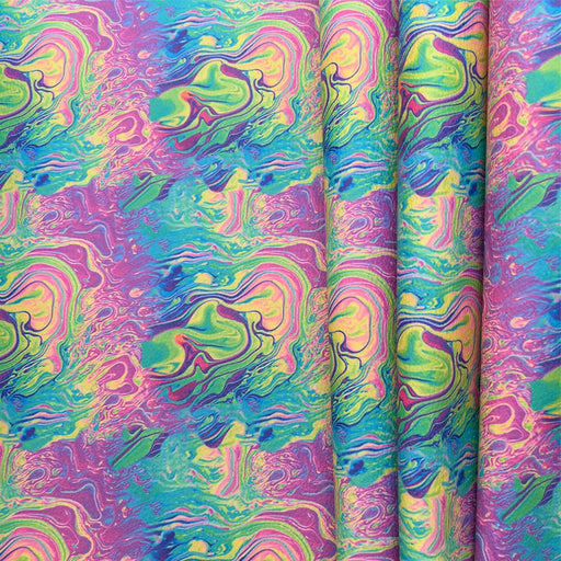 Rainbow Lychee Synthetic Leather Crafting Fabric - Vibrant Colors for DIY Projects