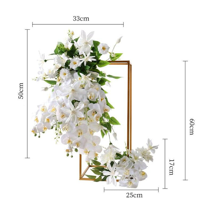 Elegant White Butterfly Orchid Silk Floral Arrangement
