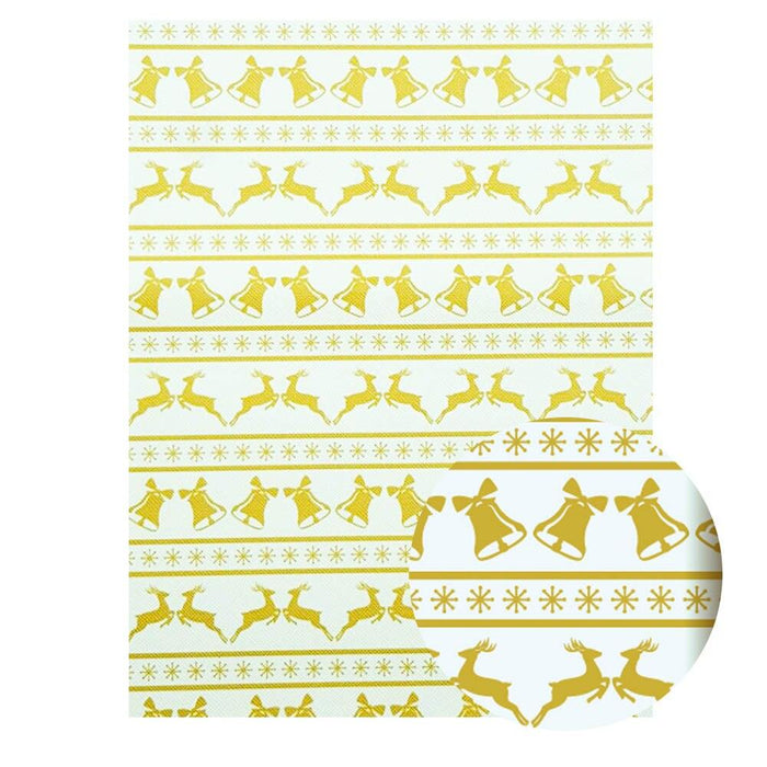 Holiday-themed PU Bow Fabric Sheets with Cute Cartoon Animal Prints - Perfect for Crafting Hair Accessories