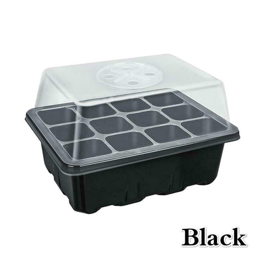12-Cell Plant Seeds Grow Box with Transparent Tray and Ventilation System