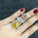 Luxury Zirconia Engagement Ring with Botanica Design