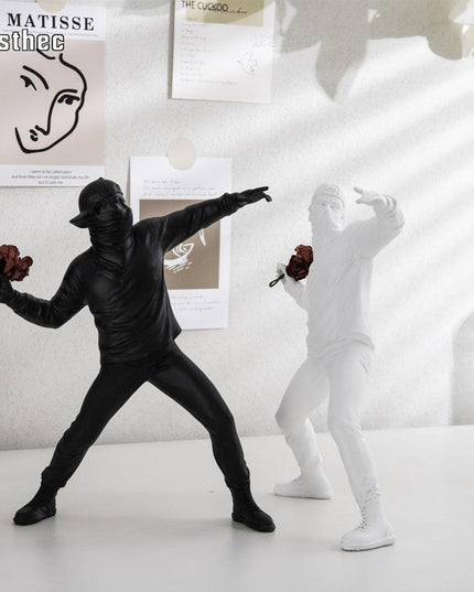 Urban Expressionist Banksy-Style Large Resin Sculpture - Modern Home Accent & Thoughtful Gift Idea