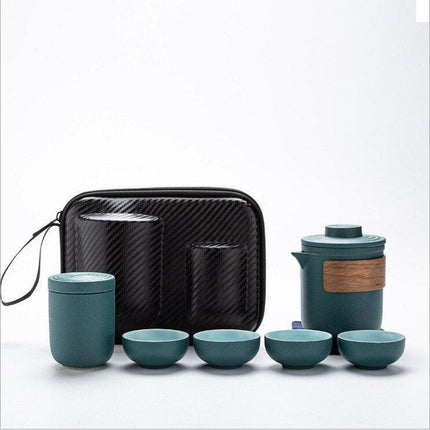Elegant Ceramic Porcelain Kung Fu Tea Set - A Sophisticated Experience for Tea Aficionados