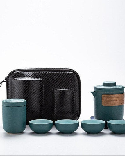 Elegant Ceramic Porcelain Kung Fu Tea Set - A Sophisticated Experience for Tea Aficionados