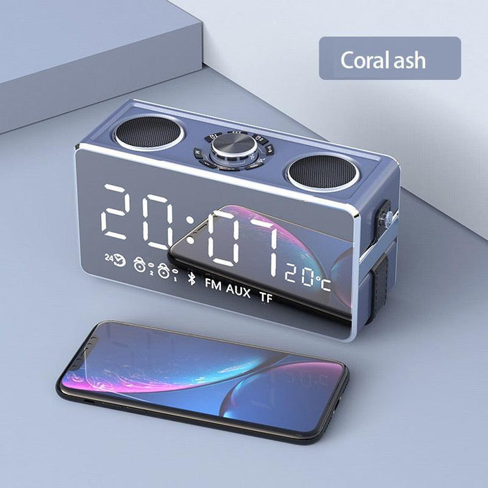 Wireless Mini Subwoofer with LED Clock Display and FM Radio