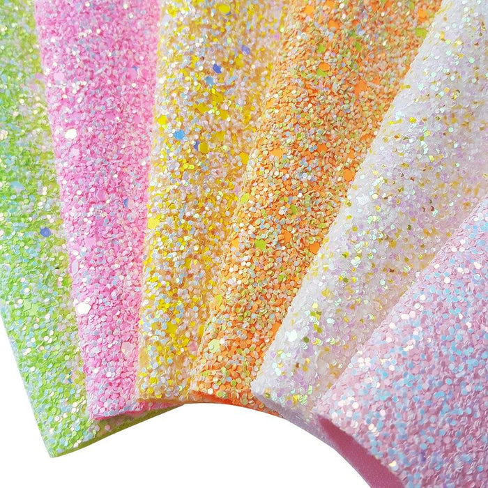 Chunky Sparkle Synthetic Leather: Vibrant DIY Crafting Material