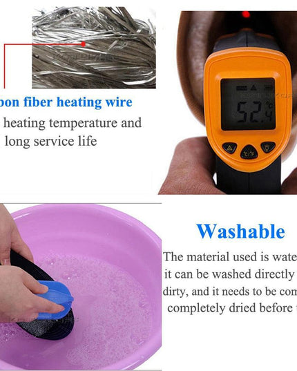 Rechargeable Carbon Fiber USB Heated Insoles for Ultimate Winter Comfort