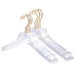 Luxurious Transparent Acrylic Hangers Set with Gold Hooks for Kids' Clothing