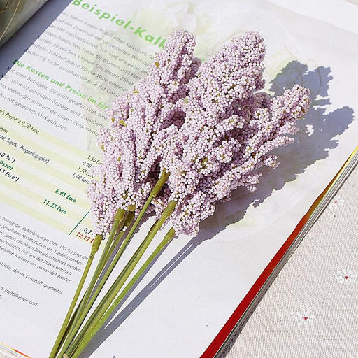 6-Piece Lavender Artificial Flower Wall Decor Bundle for Elegant Spaces