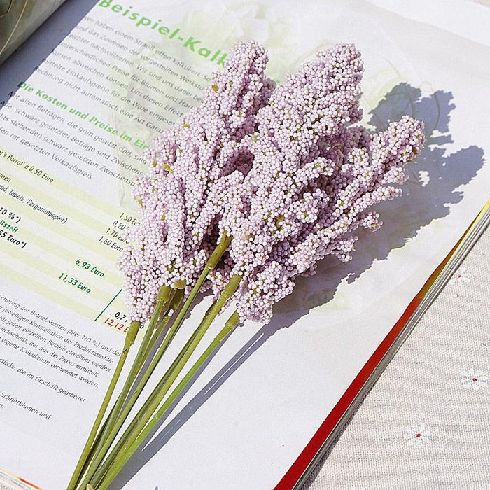 Lavender Bliss 6-Piece Artificial Flower Bouquet Wall Decor Set for Elegant Homes