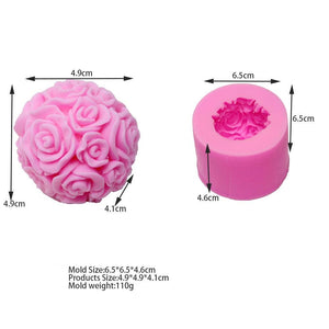Cute Cactus Silicone Candle Molds for Handmade Scented Candle Plaster Soap Injection Mould Home Decoration Crafts Making Tools-0-Très Elite-small rose-Très Elite