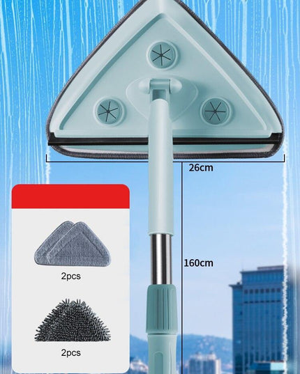 Telescopic 2-in-1 Double-Sided Squeegee System for Easy Surface Cleaning
