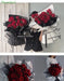 Elegant Black & White Floral Bouquet Gift Wrap Set