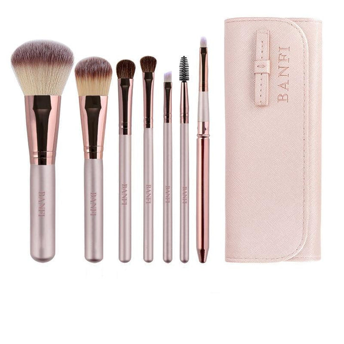 Deluxe Makeup Brush Set: Elegant PU Organizer & Premium Synthetic Fibers