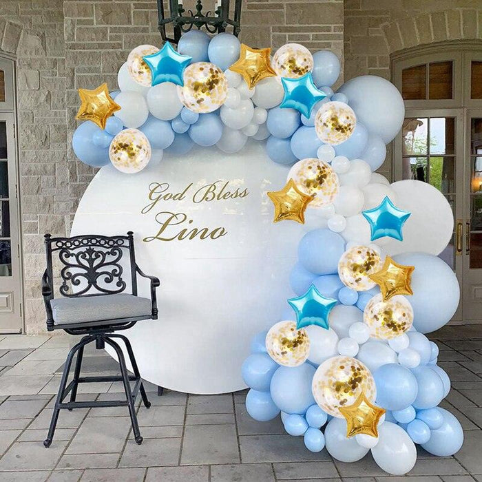 Blue Macaron Confetti Balloon Garland Kit - Elevate Your Special Events