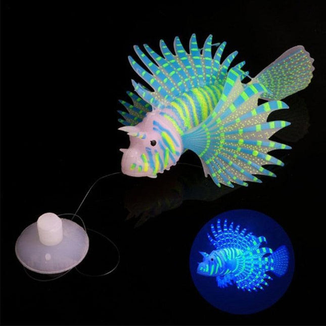 Glow-in-the-Dark Luminous LionFish Aquarium Ornament