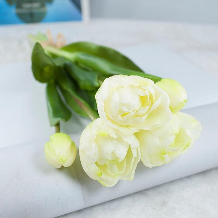 Opulent Botanica Real Touch Tulip Bouquet - Lifelike 40CM Artificial Flowers for Elegant Home Decor